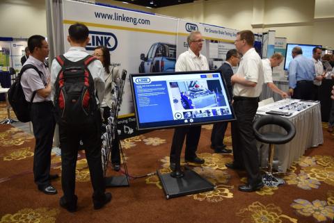 Link Engineering Company attended the 35th annual SAE Brake Colloquium & Exhibition, held in Orland, Florida on September 25, 2017. This is a photo of LINK team members at a display booth at the brake show.