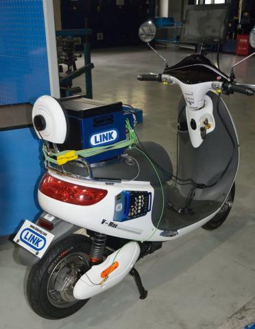 Link Engineering Company expands capabilities in China with vehicle testing, data acquisition systems, and servo-hydraulic systems. This is an image of a scooter.