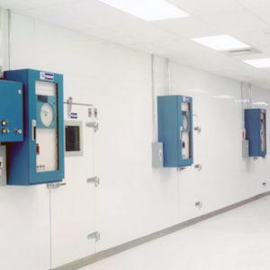 Our environmental test chamber is shown here. It can be used for temperature and humidity testing.