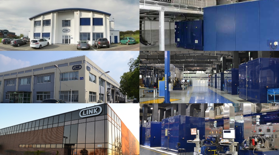 Several LINK global test laboratories, shown here in a collage, recently celebrated milestone anniversaries.